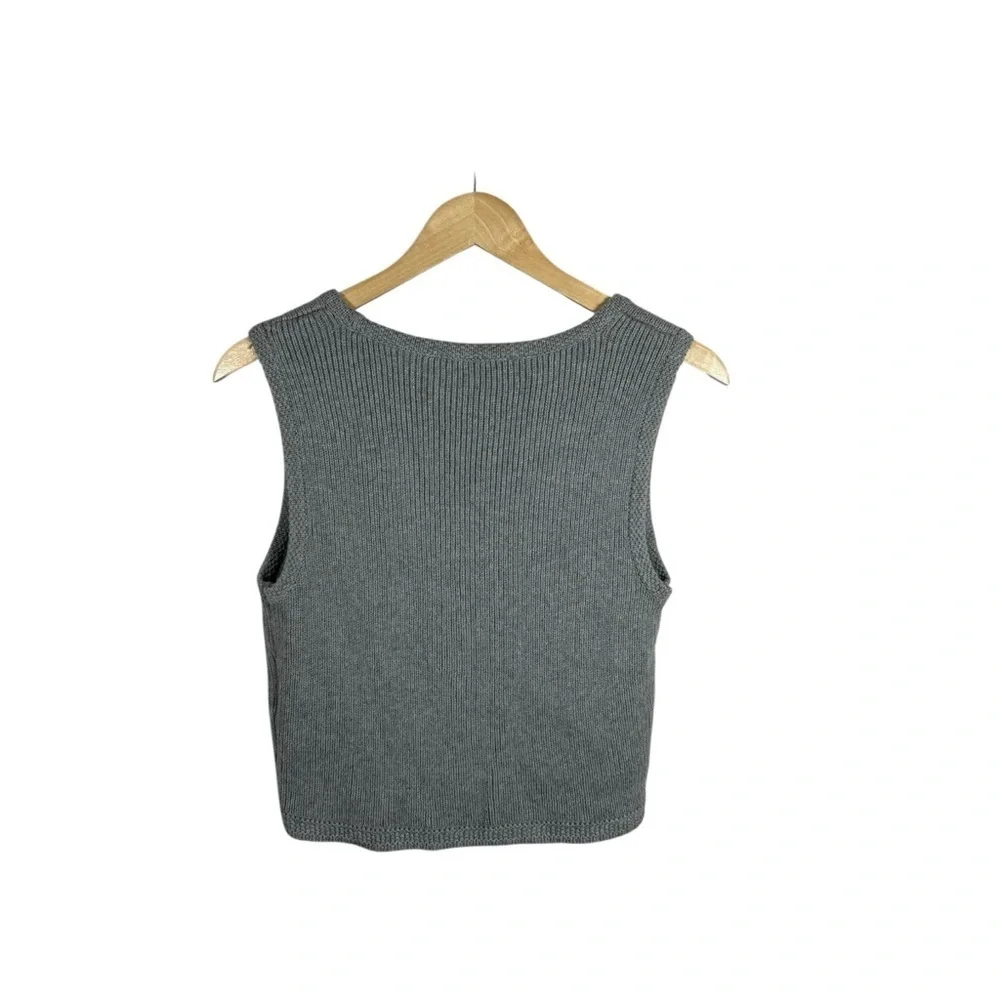 Abercrombie & Fitch Women’s Mara Button-Up Sweater Vest Grey XS - Picture 9 of 9